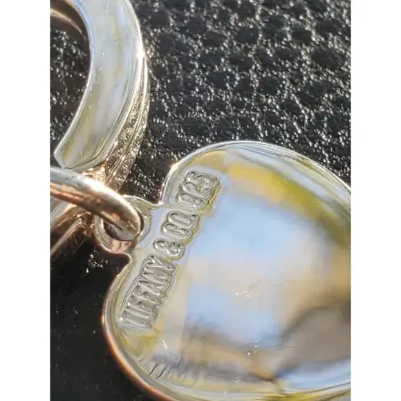 Tiffany Sterling Silver Heart Key Holder Ring Keychain 925 - Picture 4 of 4
